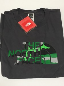 THE-NORTH-FACE-S-S-034-Camo-Logo-034-Mens-T-Shirt-L-sz-Large-Tee-Gray-Cotton-NEW-NWT