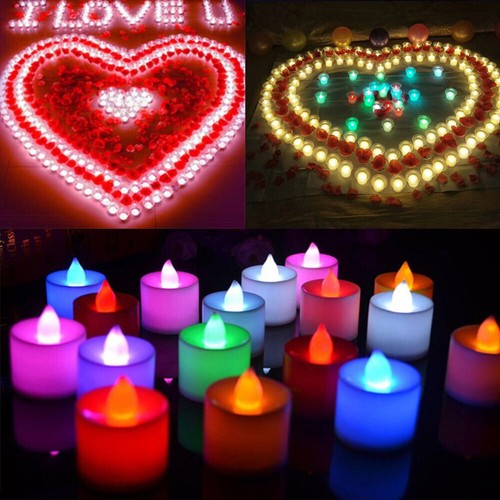 1x 12x bunte elektrische LED-Kerze, flackerfreie, romantische Lampe für Party RM - Bild 6 von 16
