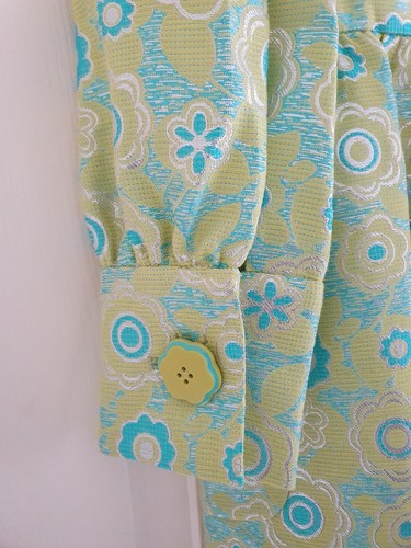 MOSCHINO COUTURE Flower Print Jacquard Jacket Dress In Green Size IT 40/UK 8 - Picture 11 of 17