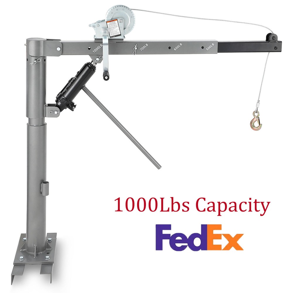 1000LBS Pickup Truck Crane,Truck Crane Hoist Crane Hitch Mount for Lifting Goods