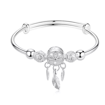 Armreif Silber 925 Damen und Frauenschmuck in Traumfänger Design Geschenkidee