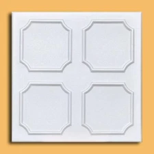 Ceiling Tiles, Glue Up, DIY, Decorative Styrofoam, ALFA 20" x 20" White