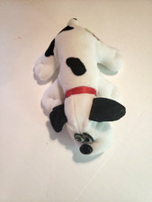 Vintage 1986 Pound Puppy Plush 7 Tonka White Black Spots Stuffed Animal Dog