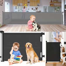 Retractable Safety Gate Indoor Baby Pet Cat Dog Pet Net Fence Doorway Stairs