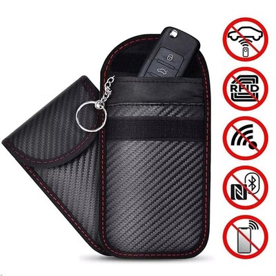 2er Pack Auto Schlüssel Signal Blocker Case Faraday Käfig Etui Keyless RFID Blocking Bag