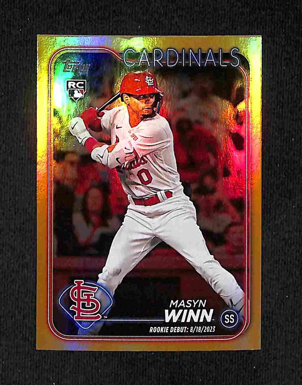 2024 Topps Update Series - Rookie Debut Masyn Winn #US272 Gold Rainbow Foil (RC)
