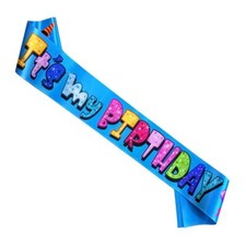 Multicolor "It's My Birthday" Sash for Kids Birthday Sash for Girls and Boys