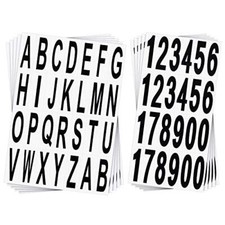 10 Sheets Mailbox Numbers and Letters Stickers for 3 x 1 Inch, 3 x 1.2 Inch