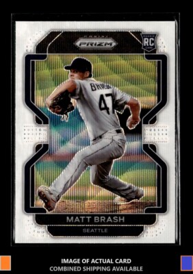 2022 Panini Prizm #111 Matt Brash White Wave Prizm Rookie Seattle