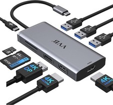 Image of USB C Docking Station Multiport Adapter -Dual Monitor HDMI, 100W Power Delivery