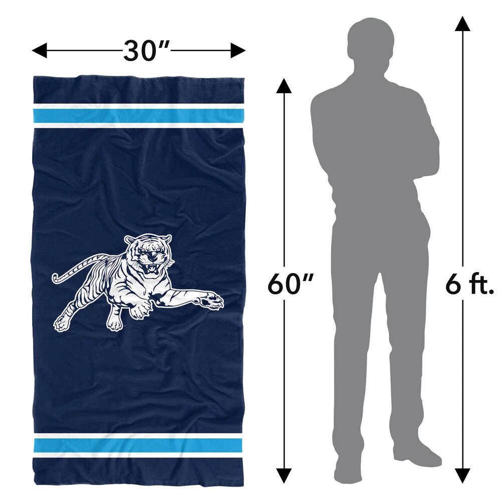 Jackson State University Beach Towel/Bath Towel, 30"x60" Stripes