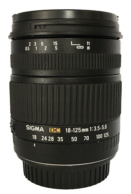 Sigma Objektiv 18 125 mm f/3,5 5,6 DC Canon EF-S   SLD Glas