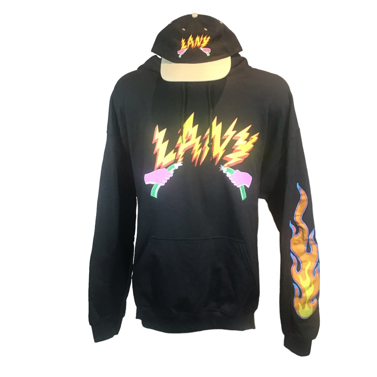 Lany GG BB XX Made To Blare Hoodie And Hat Set NWOT Mens SZ S 