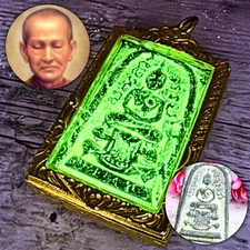 Somdej Yant Toh WatRaKang Leklai Buddha Glow Magic Protection Thai Amulet #18165