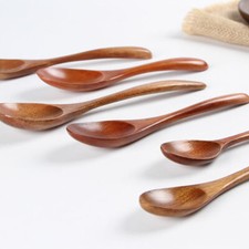 Wood Spoons Soup Eco Friendly Japanese Tableware Natural Kitchen Wooden 1PC