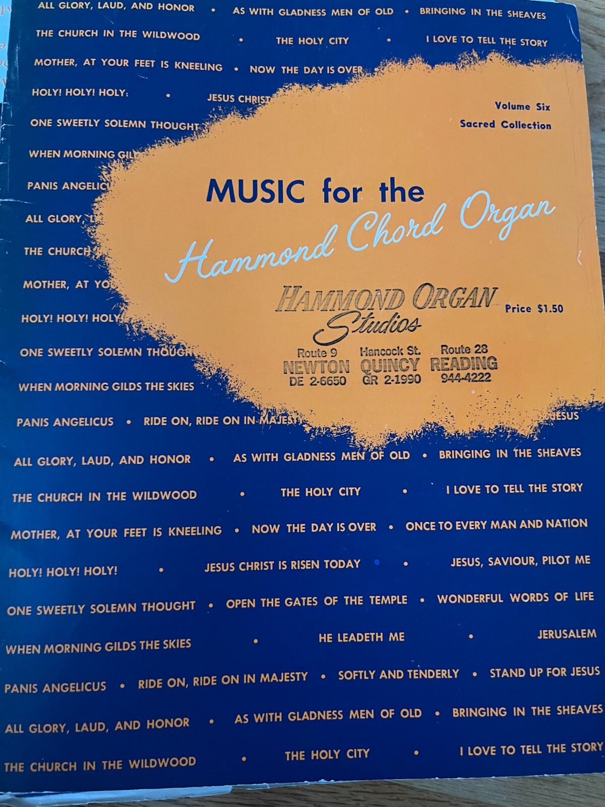 Music for the Hammond Chord Organ Vol 6 Sacred Collection Religious