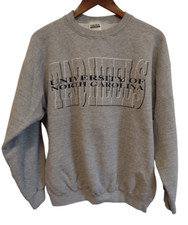 VTG University North Carolina UNC Tar Heels Graphic Sweatshirt Gray Large USA
