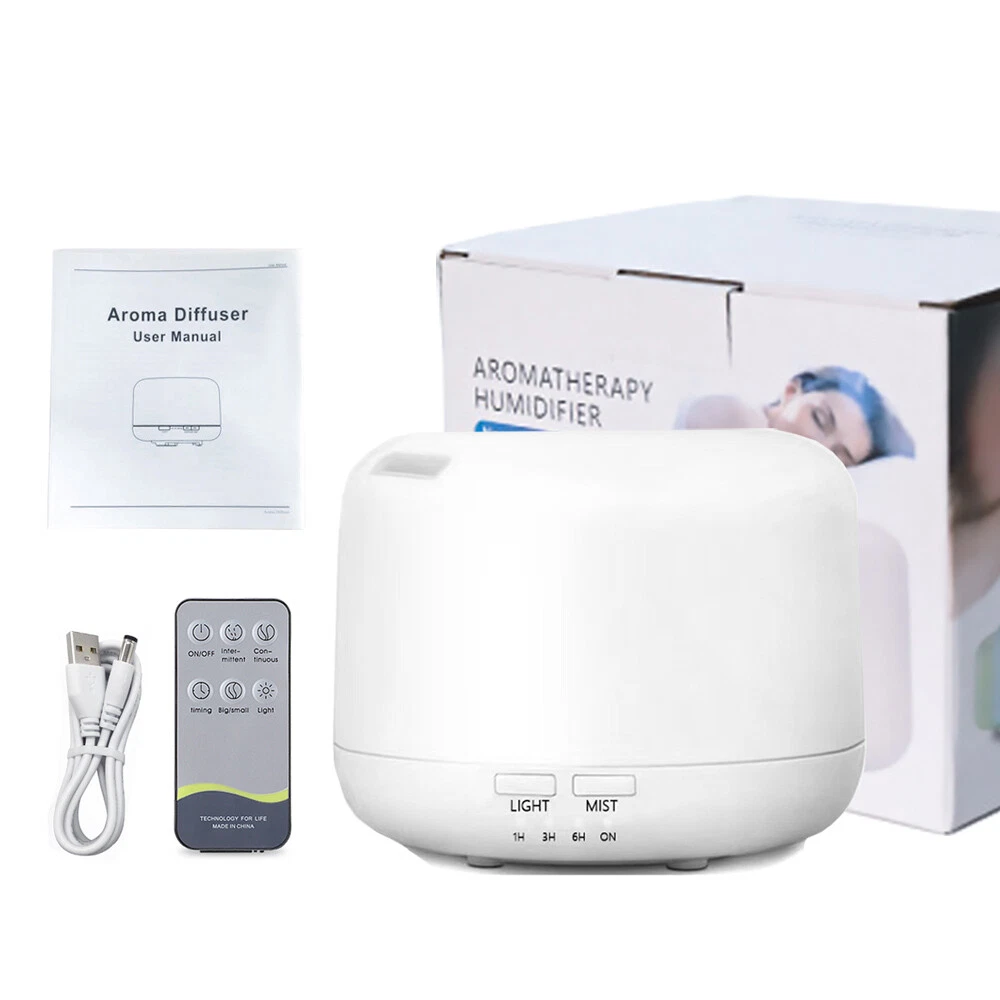 500ml Essential Oil Aroma Diffuser for Large Room LED Humidifier Air Purifier