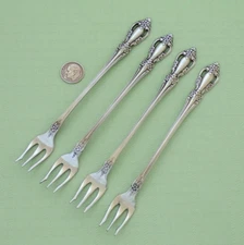 Vintage ONEIDA Distinction Stainless RAPHAEL (4) Four COCKTAIL Seafood Forks