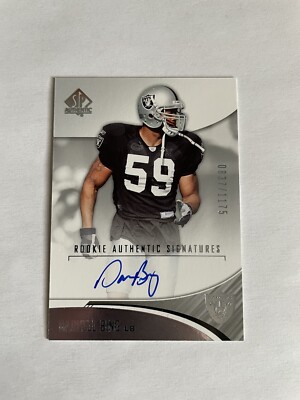 2006 Upper Deck Sp Authentic Football Darnell Bing Rookie