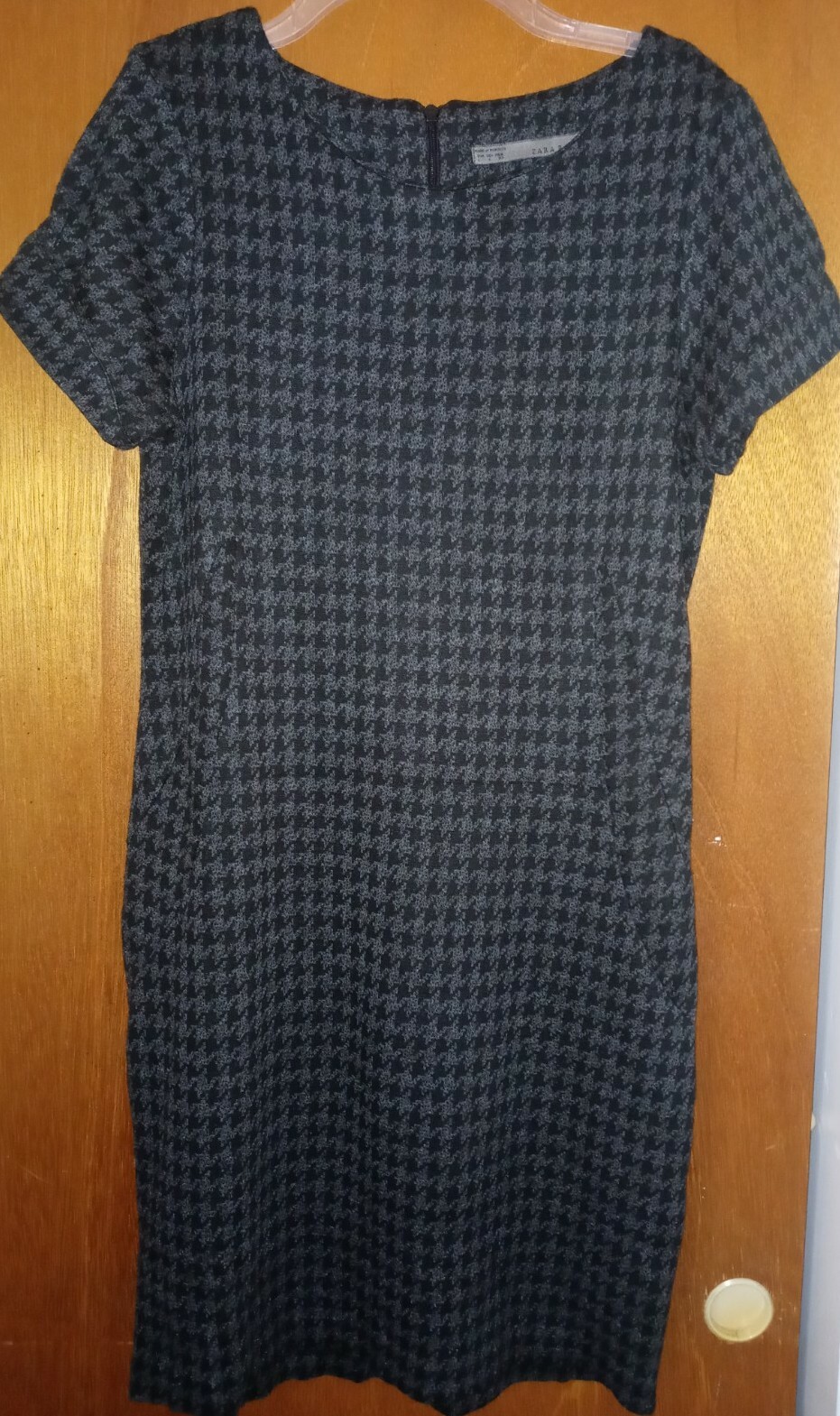 ZARA BASIC Women's Houndstooth Pattern Gray/Black… - image 7