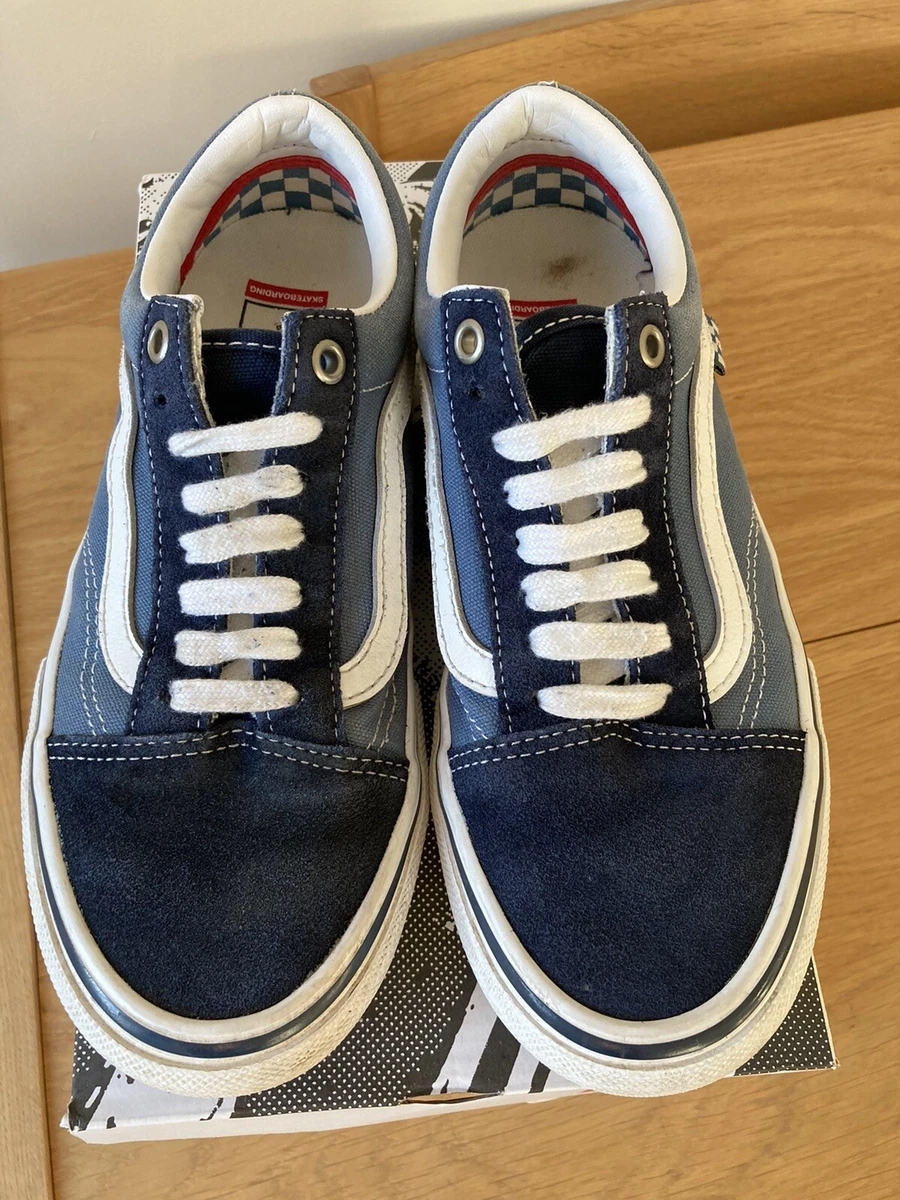 Vans navy & white old best sale skool trainers