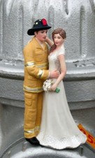 Firefighter Fireman Wedding Cake Topper by Magical Day NEW