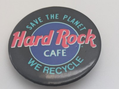 Hard Rock Cafe Save the Planet We Recycle Badge Button