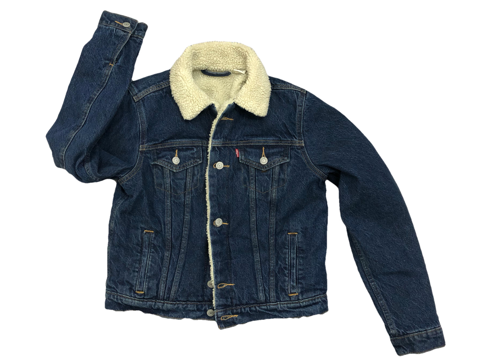 Levis Denim Jacket Sherpa Trucker Wool Cotton Blue Winter Autumn Women Warm  | eBay