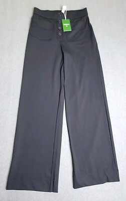 Halara Wide Leg Pants Womens M 28x30 Black High Rise Stretch Palooza Baggy NEW 