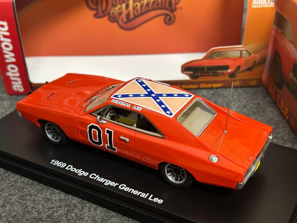 Auto World 1/43 Dodge Charger General Lee 1969 – Rouge édition Limitée AWRSS1151