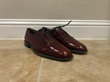 Allen Edmonds Belgium Size 10 D Burgundy Brown Oxford Leather Vintage USA Made
