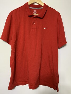 Nike The Athletic Dept Mens Polo Short Sleeve Shirt Red Size XL