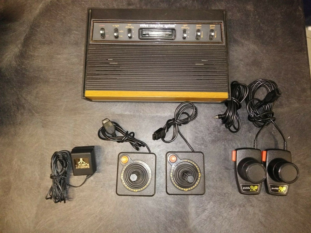 ATARI2600 アタリ 6点セット　ソフトセット6点 Atari 2600 Woodgrain 6 Switch System Joysticks, Paddles, Games