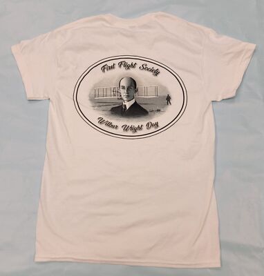First Flight Society - Wilbur Wright Day - Youth White T-Shirt S,M.L.XL