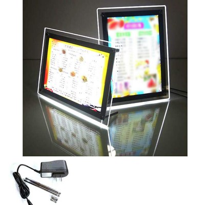 Put Menu Desk Light Boxes Information Show Advertise Paper Stand 5V /110/220V