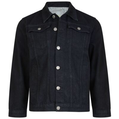 KAM Schwarz Western Stil Jeansjacke King Größe 2XL3XL4XL5XL6XL7XL8XL