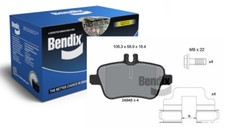 BENDIX Bremsbeläge Hinten für INFINITI Q30 QX30