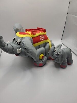 Vintage 16'' Payskool Soft Walkin Tuggers Elephant Plush Circus Hasbro- READ!
