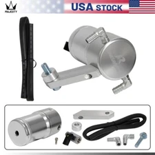 Aluminum Oil Catch Can Tank For 05-12 Chevy Corvette LS2 LS3 LS7 Z06 Silver