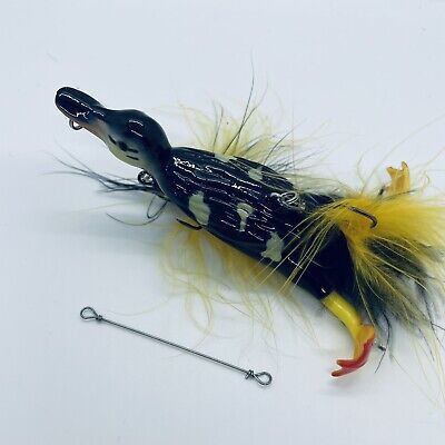5” 1oz Details about  / 3D paddle leg duck lure with back and belly treble hook Neon
