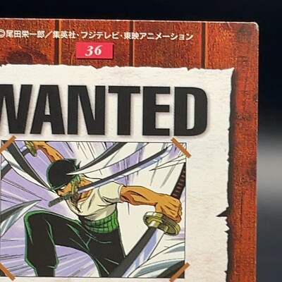 Roronoa Zoro 36 One Piece Bandai TCG Card Carddass Masters 2000