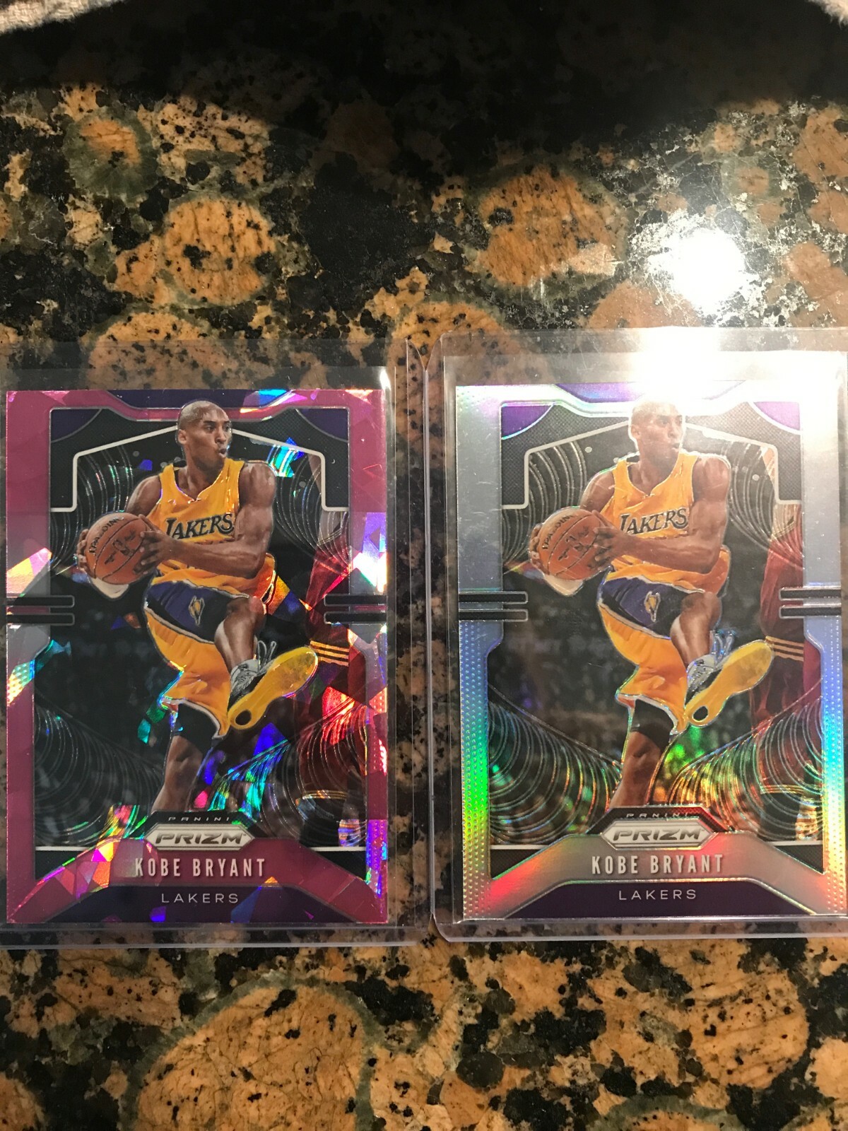 🔥KOBE BRYANT 2019 PRIZM REFRACTOR & PINK CRACKED ICE REFRACTOR!🔥LAKERS HOF!