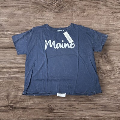 Camp David Navy Blue ''Maine'' T-Shirt Size M