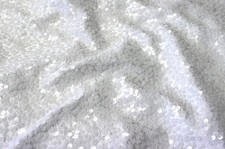 White Rain drop seqiun taffeta fabric 55" wide sold by the yard Dress Craft