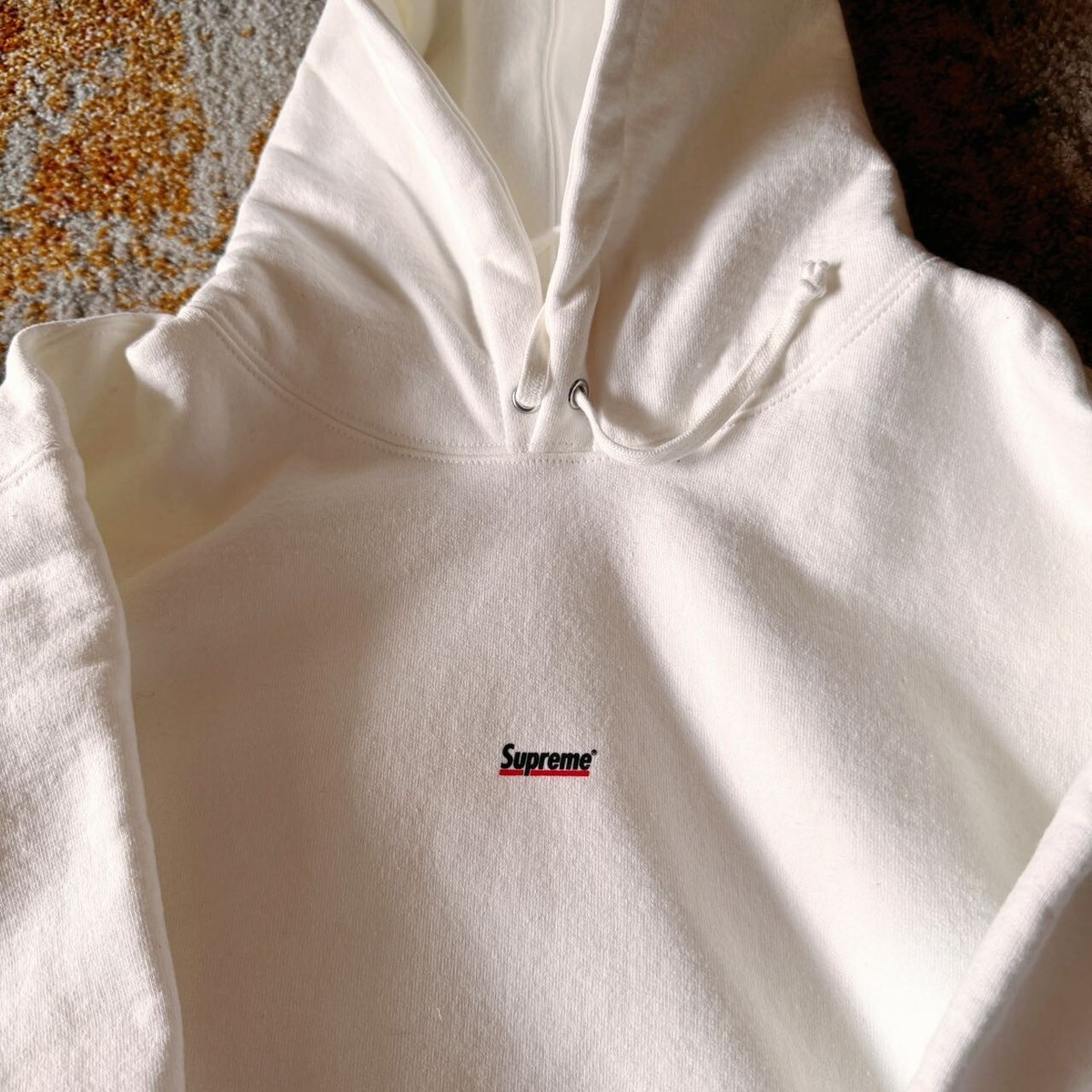 SUPREME FW22 UNDERLINE HOODED SWEATER BLACK WHITE | eBay