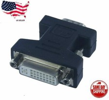 DVI-I Female Analog 24 5 to VGA Male 15-pin Connector Adapter Sameday Shipping