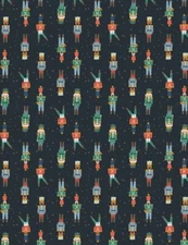 Christmas Fabric | Nutters Nutcracker Allover Phantom | Dear Stella Yard
