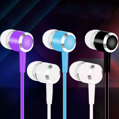 In-Ear Earphones Headphones Loud  Microphone  Bass Earbuds 3.5mm Sports Lot E1