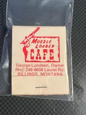 20 STRIKE MATCHBOOK - MUZZLE LOADER CAFE - BILLINGS, MONTANA - UNSTRUCK!